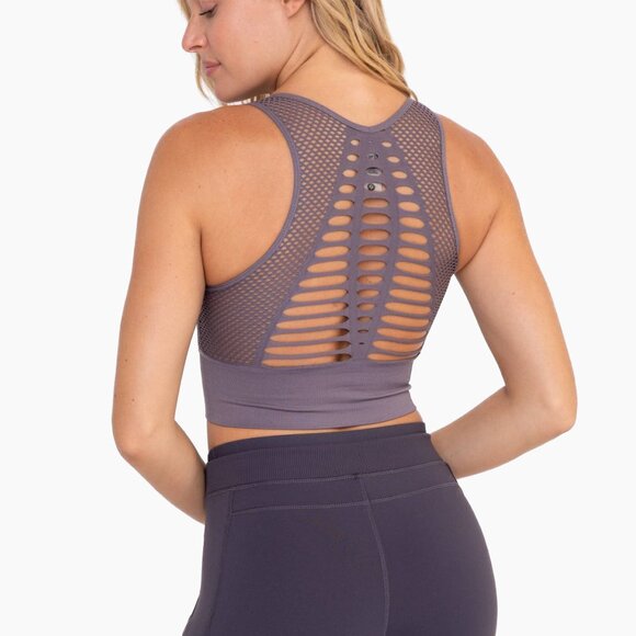 Mono B Other - NWT Mono B Laser Cut Seamless Sports Bra Arcane Size Small